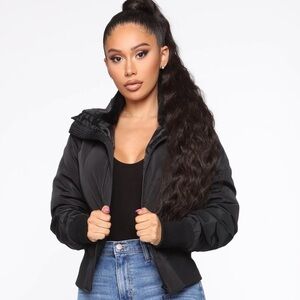 🚫SOLD🚫Fashion Nova Bomber Jacket - women’s size small, black